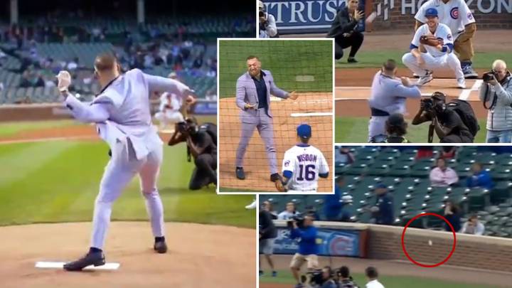 Conor McGregor Threw The Worst Ever First Pitch In Chicago Cubs Baseball Game