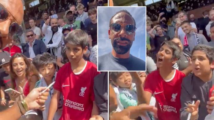 Rio Ferdinand refuses to sign Liverpool shirt after fan asks him at Craven Cottage