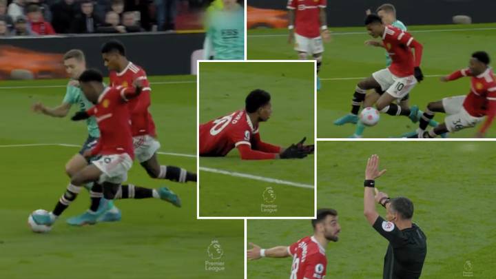 Anthony Elanga Tackling Marcus Rashford Inside The Box And Bruno Fernandes Appealing For A Penalty Sums Up Man United
