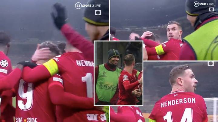 Jordan Henderson Gave Joel Matip The Death Stare After He Slapped Him On The Head In Liverpool Goal Celebrations