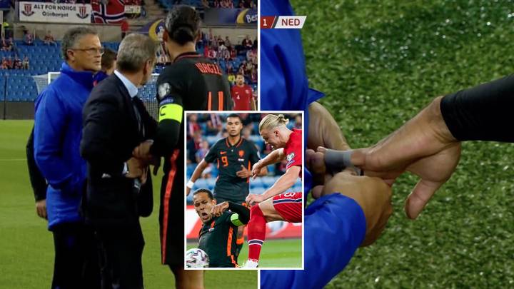 Virgil Van Dijk Had His Finger Snapped By Erling Haaland But Played On