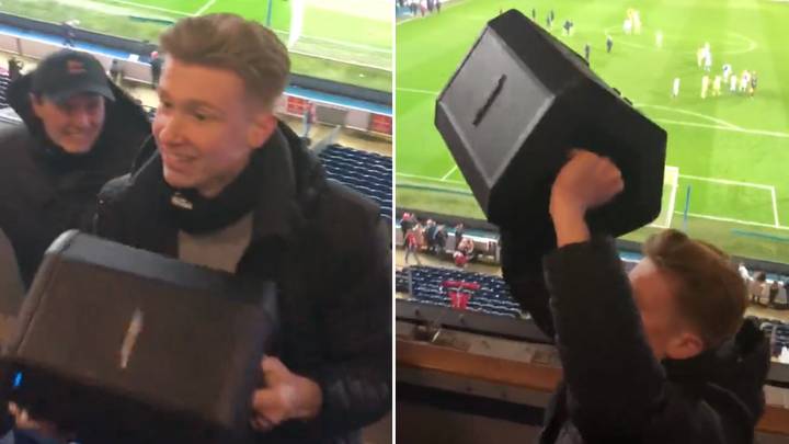 Nottingham Forest Fan Managed To Sneak A Massive Speaker Into Ewood Park, Nobody Understands How