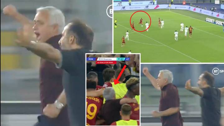 Jose Mourinho Recreates Famous Porto Celebration Vs Man United After Roma's Stunning Injury-Time Winner
