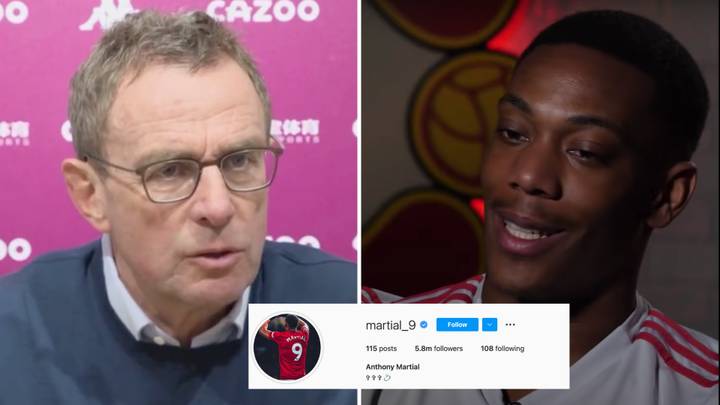 Anthony Martial Breaks Silence And Hits Back At Ralf Rangnick After Claiming He Refused To Be In Man United Squad