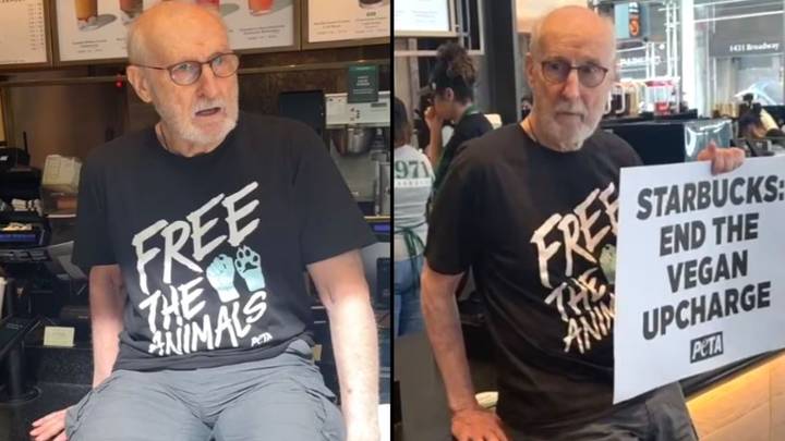 Babe Star James Cromwell Superglues His Hand To Counter At Starbucks