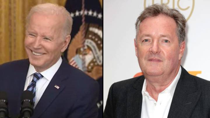 Piers Morgan Slams Joe Biden For Laughing 'Several Times' During Ukraine Press Conference