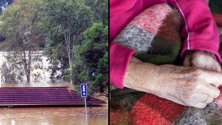 93-Year-Old Woman Clinging Onto Mattress Gets Rescued From Flood Waters