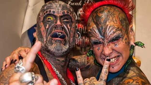 World's Most Body Modified Couple Dubbed 'Cherubs From Hell'