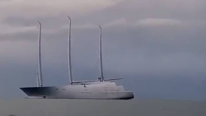 TikToker Comes Metres Away From Largest Sailing Yacht On Earth Worth More Than £300 Million