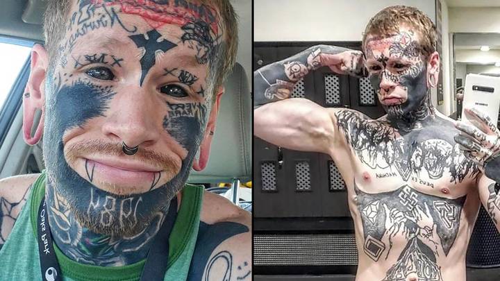 'Demon' With 200 Tattoos Who Was Disowned By Family Got A Very Tragic First Face Inking