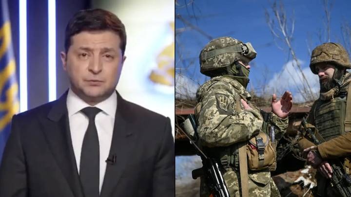 Ukrainian President Tells His Troops 'You're All We Have' As He Addresses Nation