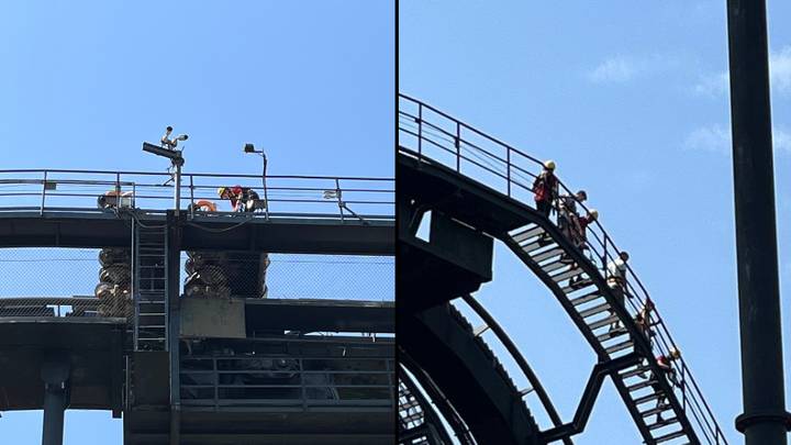 Terrifying Moment Alton Towers Guests Are Forced To Climb Down Oblivion Roller Coaster