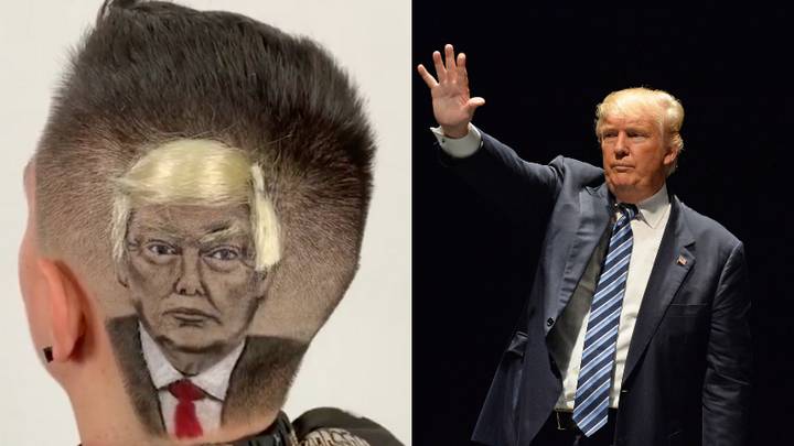 Man Goes Viral After Getting Donald Trump's Face Shaved Into Side Of His Head