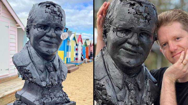 Climate Change Activists Took A Bust Of Scott Morrison Made Out Of Coal Around Melbourne