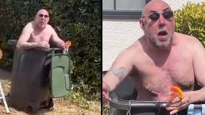 Bloke Having Cocktail In Bin Argues With Neighbour In Bizarre Video