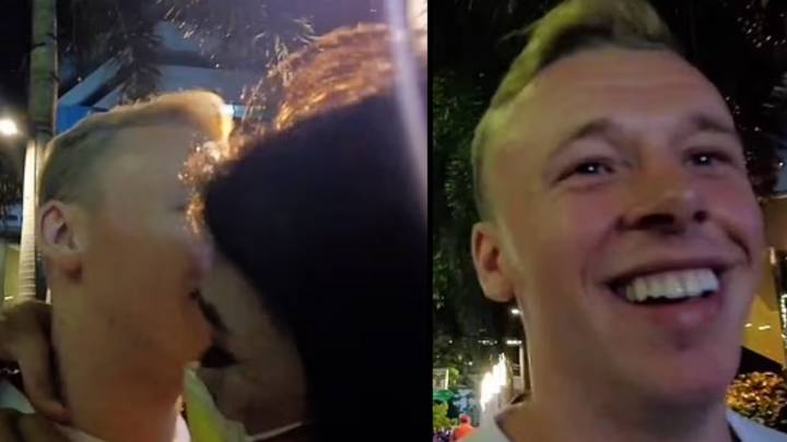 Tourist Films The Moment A Woman Stole His Gold Chain As She Hugged Him