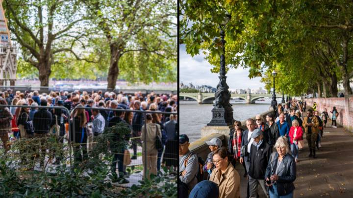 Royal fans queueing to queue to see the Queen's coffin is being called 'most British thing ever'