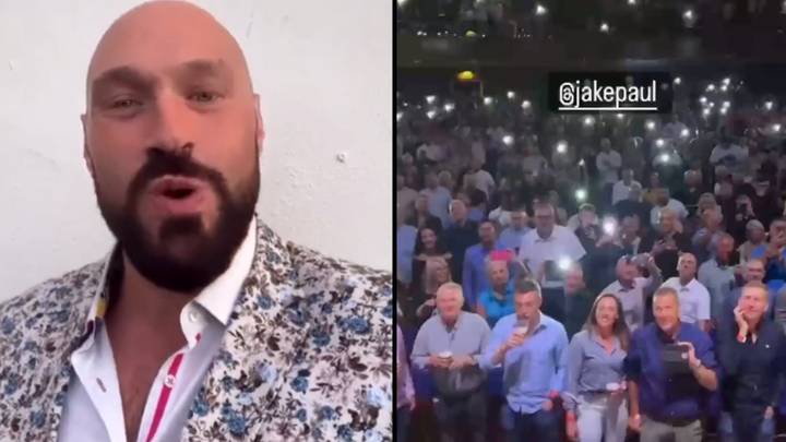 Tyson Fury Leads Crowd On Chant Saying ‘Jake Paul Is A P***y’