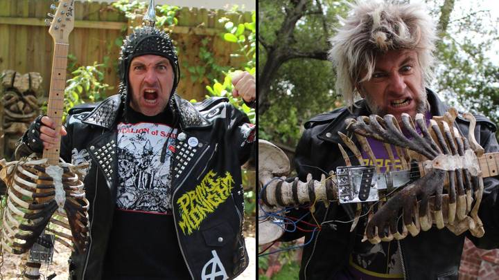 American Metalhead Creates Electric Guitar Out Of Dead Uncle’s Skeleton