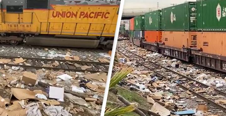 Train Tracks Swamped With Empty Boxes As Thieves Target Cargo Containers