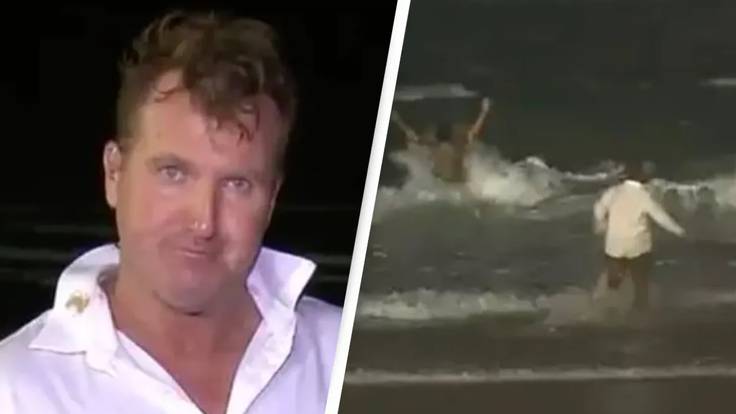Dramatic Moment News Reporter Saves Boy From Drowning During Broadcast
