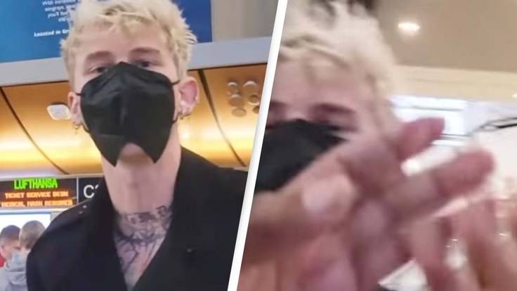 Machine Gun Kelly 'Attacks' Paparazzi During Shocking Airport Footage