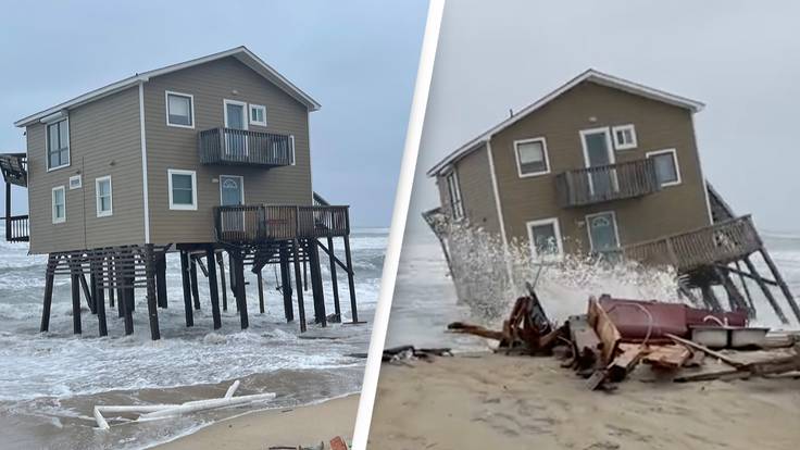 House Worth $381,200 Collapses Into Ocean As Climate Shifts