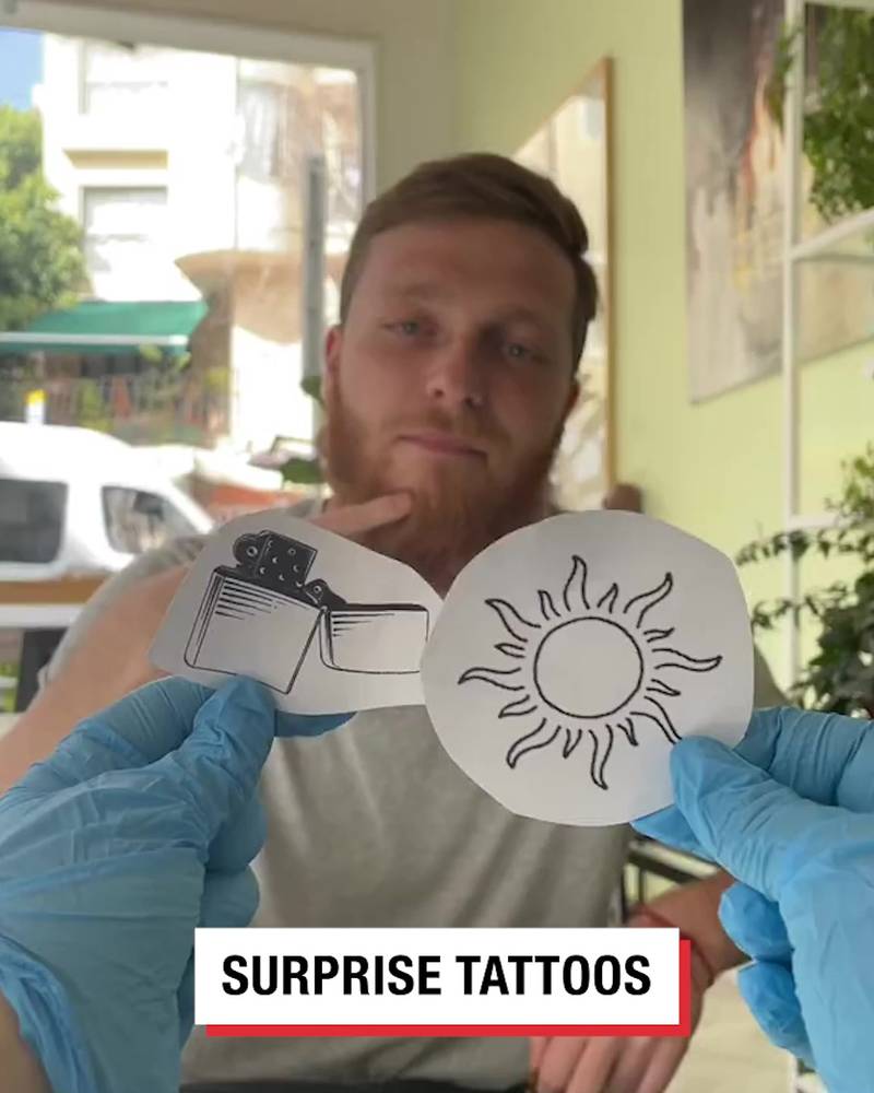 Getting a surprise tattoo design
