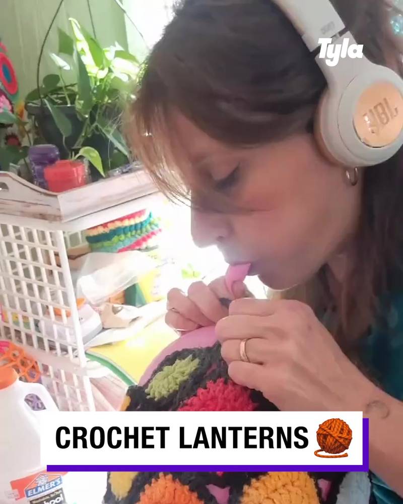 DIY crochet lanterns