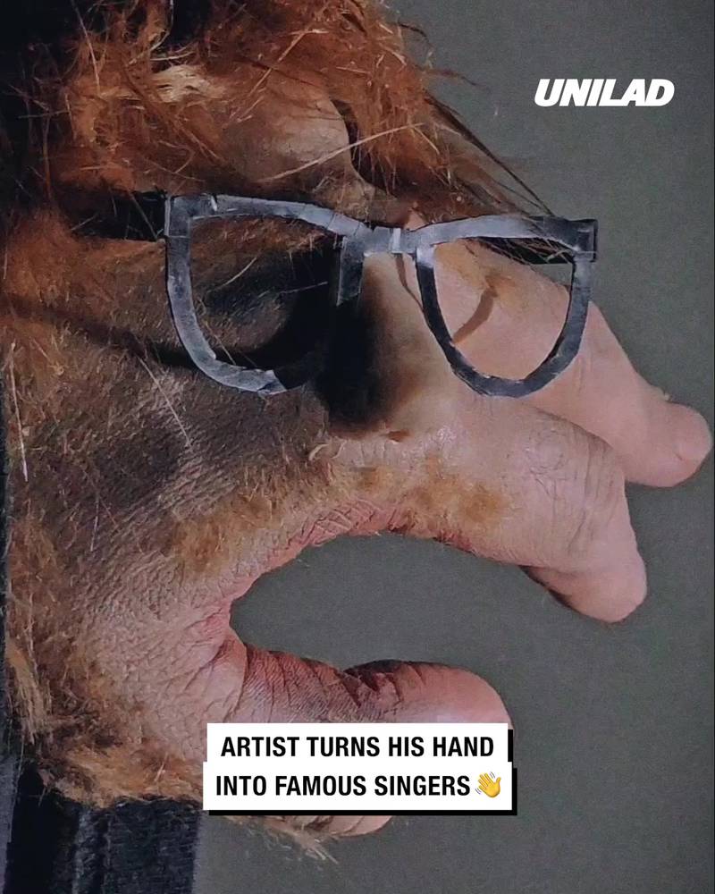 Artist turns his hands into famous people