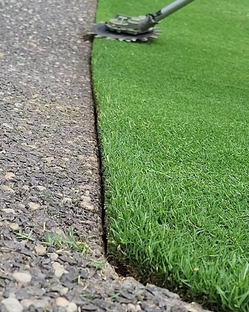 Satisfying lawn mowing