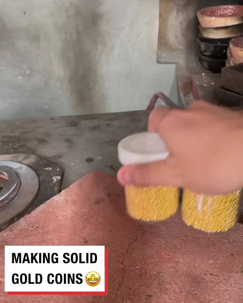 Making solid gold coins