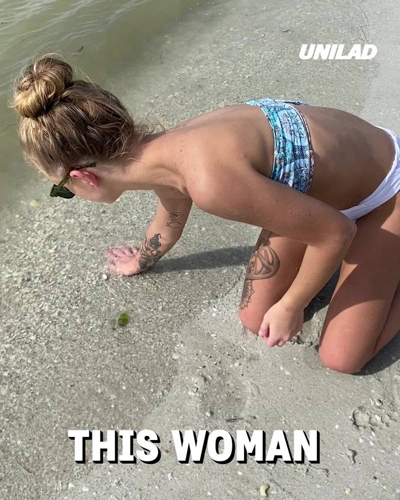 Woman finds 9-armed star fish on beach