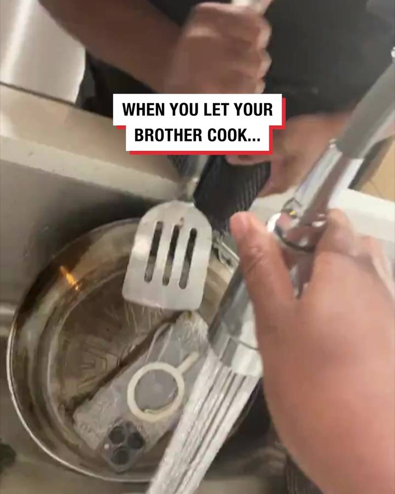 When your brother tries cooking...