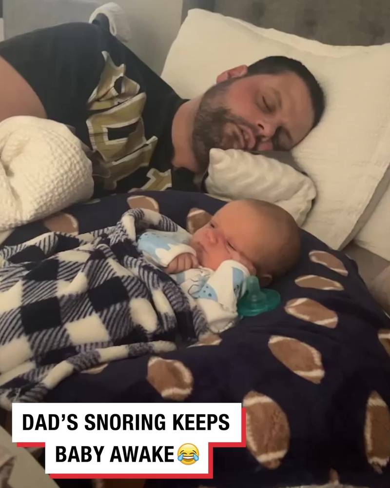 Dad snoring keeps baby awake