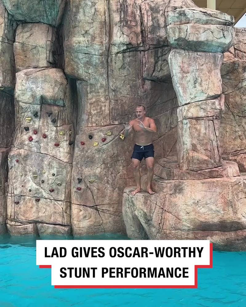 Lad gives Oscar-worthy stunt performance