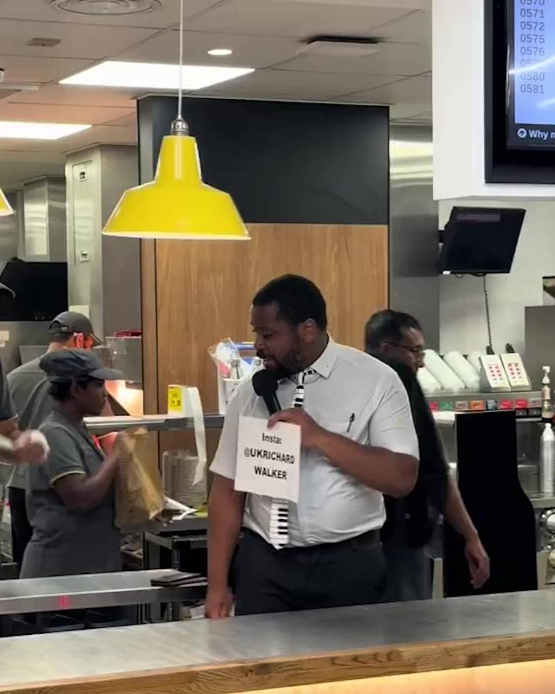 The singing McDonald's worker loves his job
