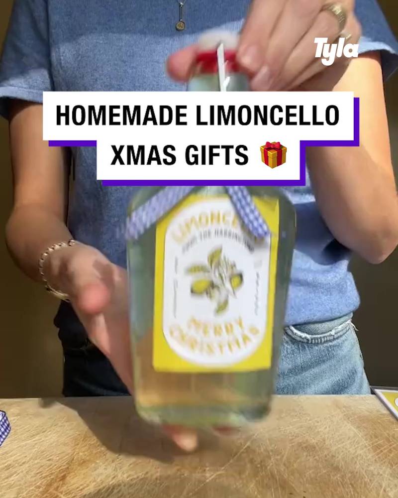 Homemade lemoncello xmas gifts