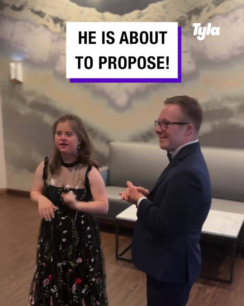 The cutest proposal for a couple with Downs Syndrome