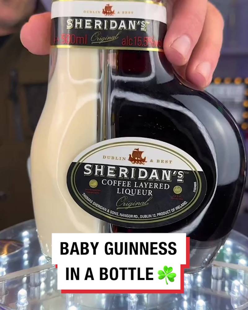 Baby guinness in a bottle