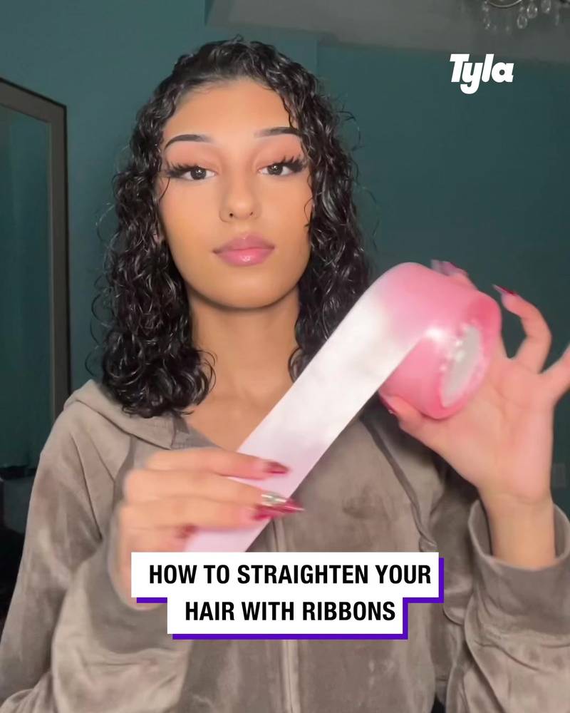 How to straighten your hair with ribbons