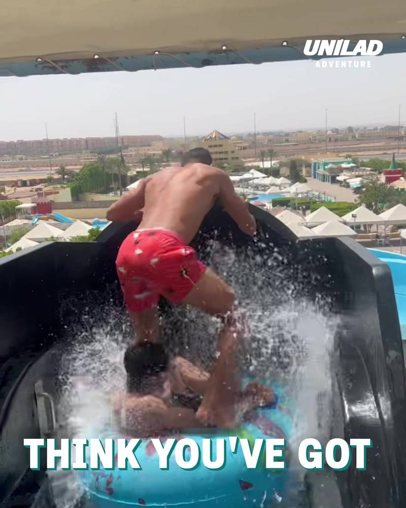 Best way of loading people on to water slide 💦