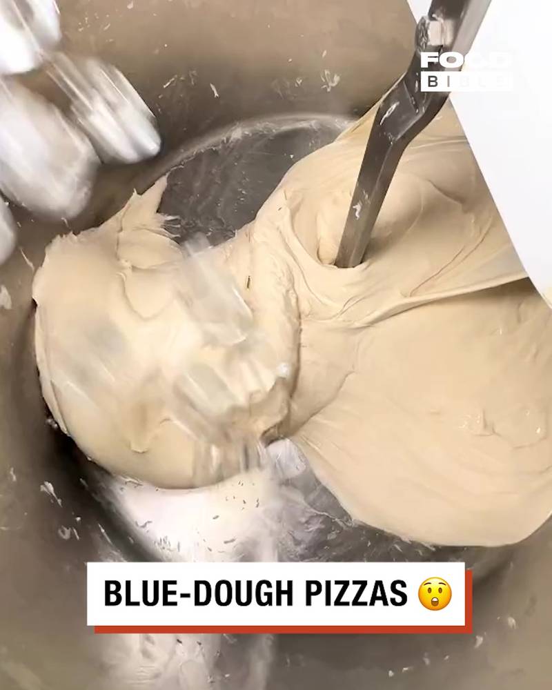 Blue-dough pizzas