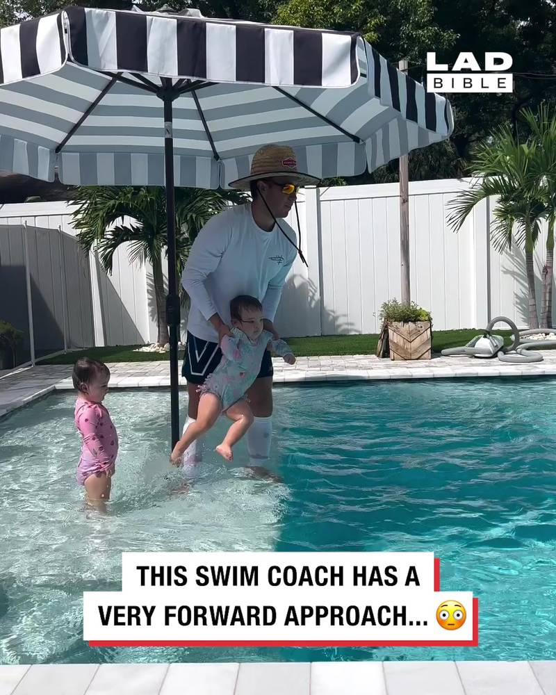 Kids swim coach has a very forward approach