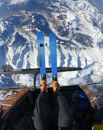 Skydiving On Skis