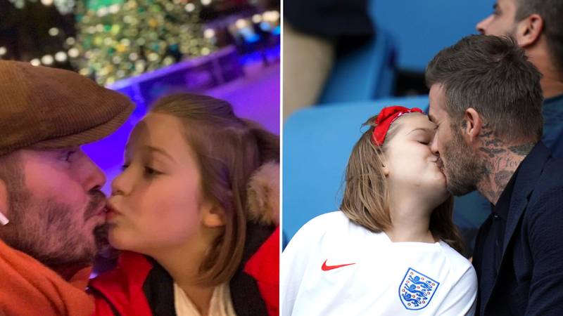 David Beckham had perfect defence for why he kissed his children on the lips