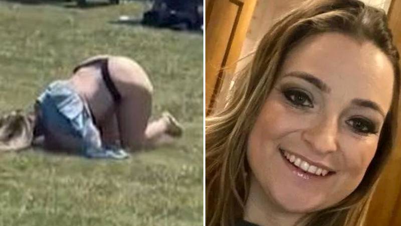 Mum will 'never do a parents race again' after she face planted and accidentally mooned on sports day