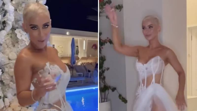 Bride hits back at trolls who called out her 'inappropriate' see through wedding dress