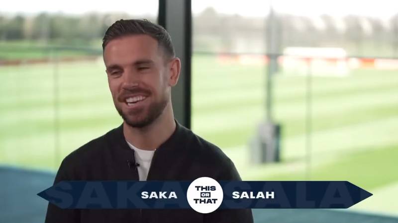 Liverpool fans want Jordan Henderson sold after he's asked to pick between Mohamed Salah and Bukayo Saka