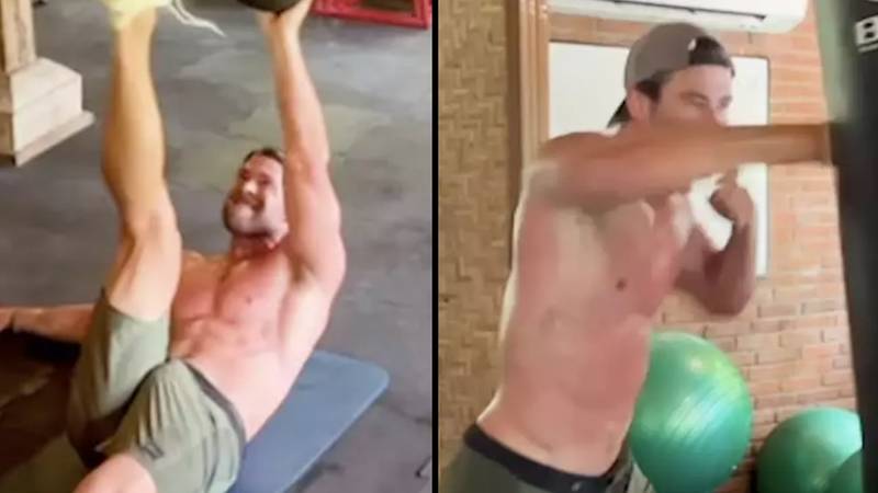 Chris Hemsworth leaves fans in shock after he shows off bulge in workout video
